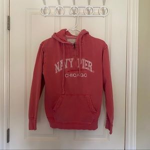 Navy Pier salmon hoodie/ sweatshirt